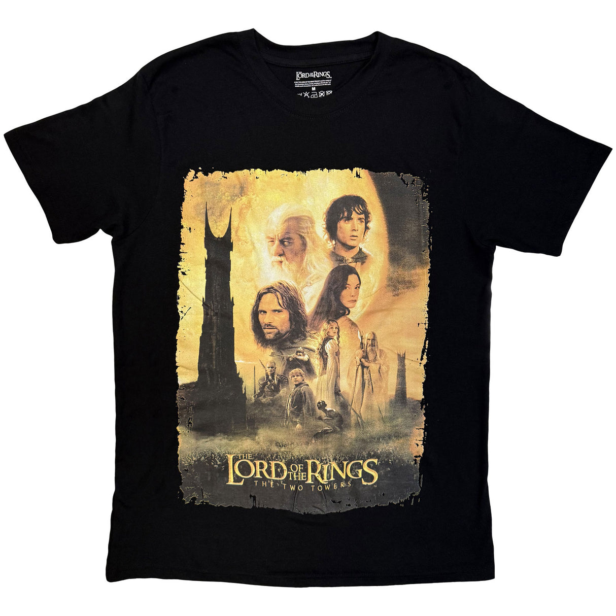 Lord Of The Rings Unisex T-Shirt The Two Towers Poster Uni Black (S)