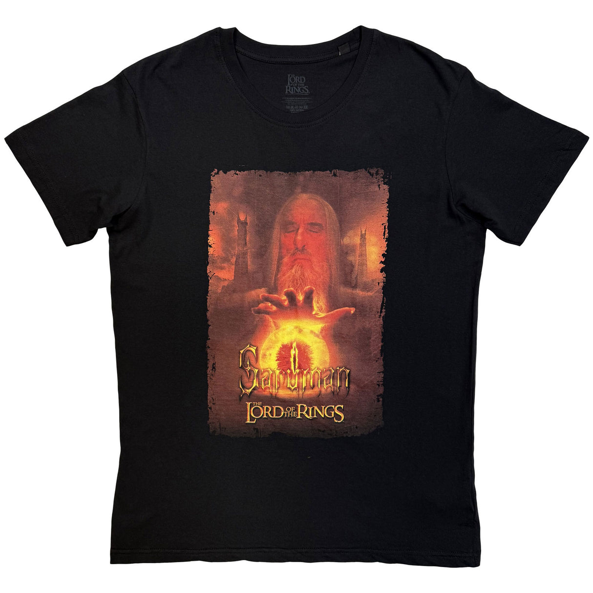 Lord Of The Rings Unisex T-Shirt Saruman Homage Black (M)