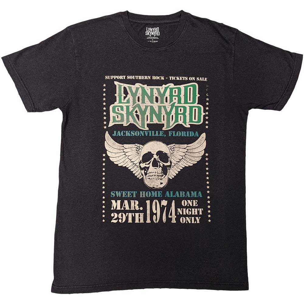 Lynyrd Skynyrd Unisex T-Shirt Winged Skull Black (L)