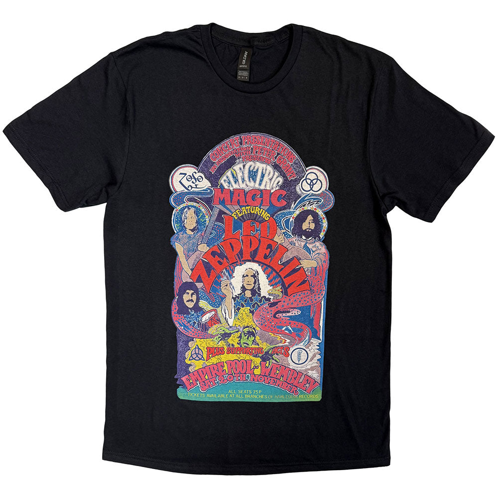 Led Zeppelin Unisex T-Shirt Full Colour Electric Magic Black (XXL)