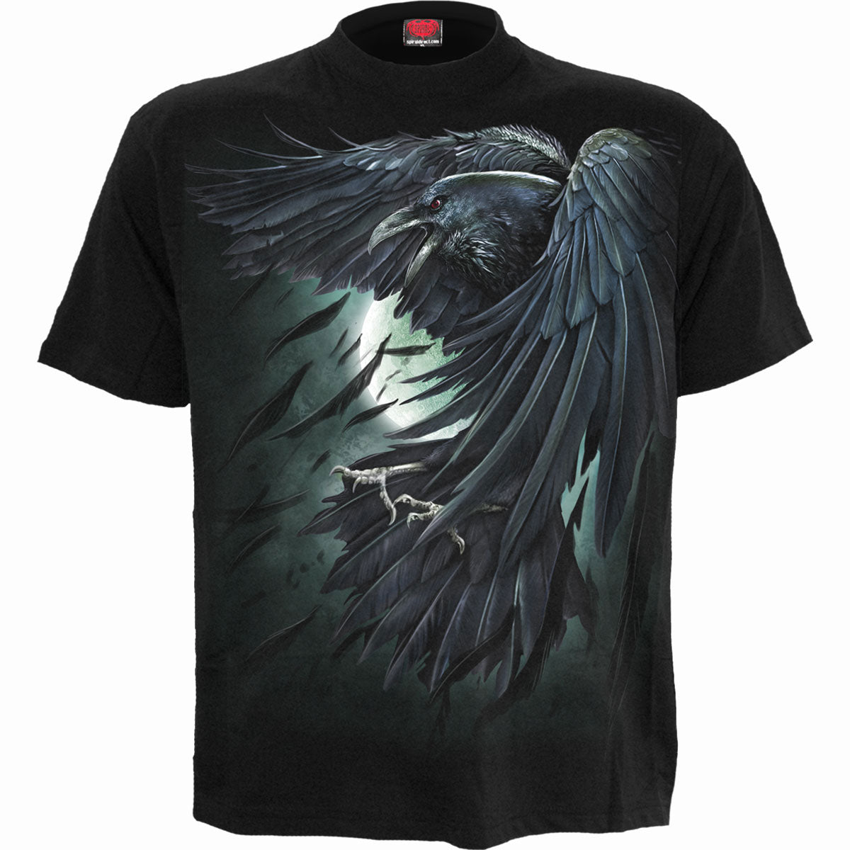 Spiral Kids T-Shirt Shadow Raven (Back Print) Black (XXL)