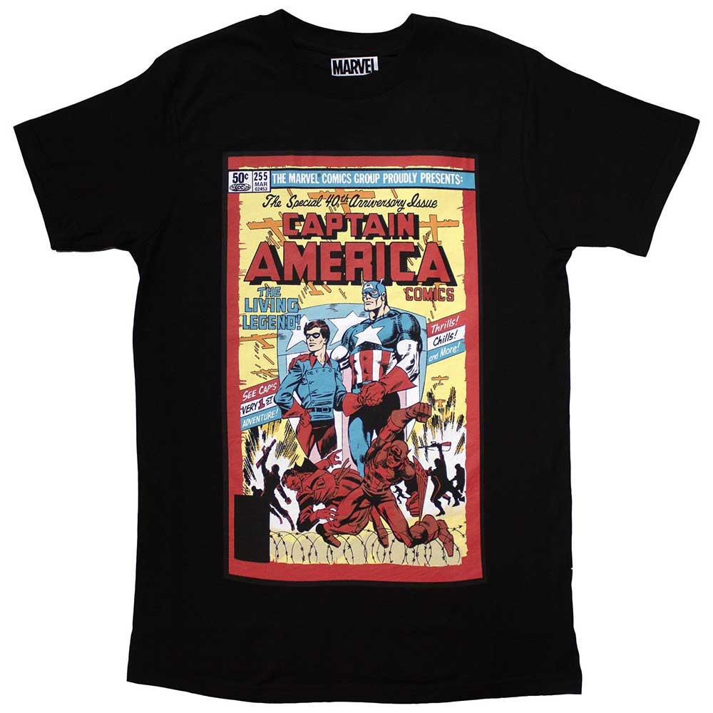 Marvel Comics Unisex T-Shirt Living Legend Comic Cover Black (XXL)