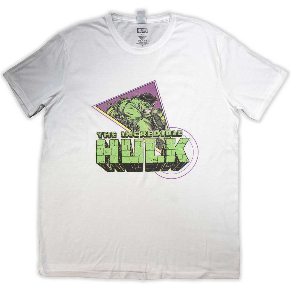Marvel Comics Unisex T-Shirt Hulk Triangle White (XXL)