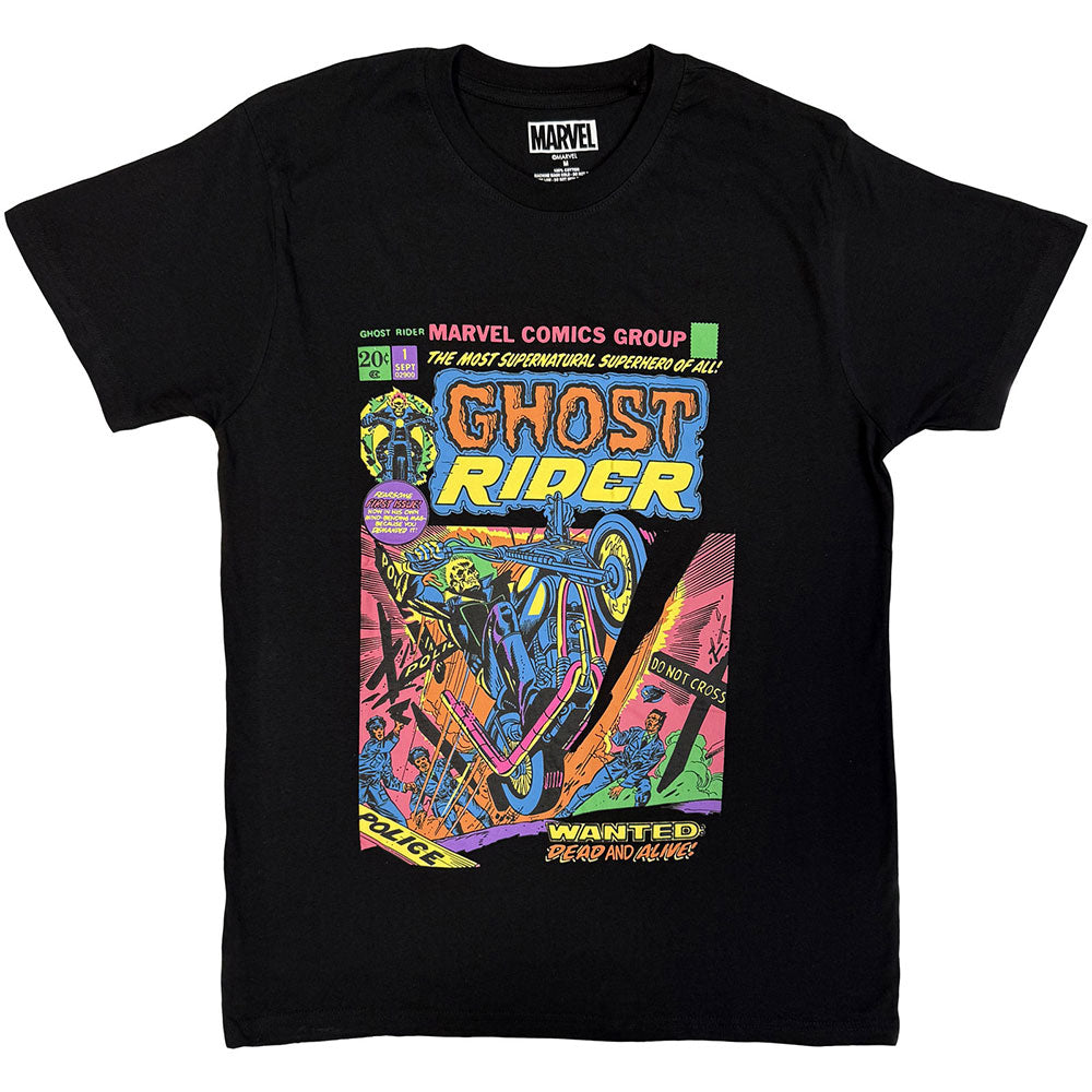 Marvel Comics Unisex T-Shirt Ghost Rider Dead Or Alive Black (XL)