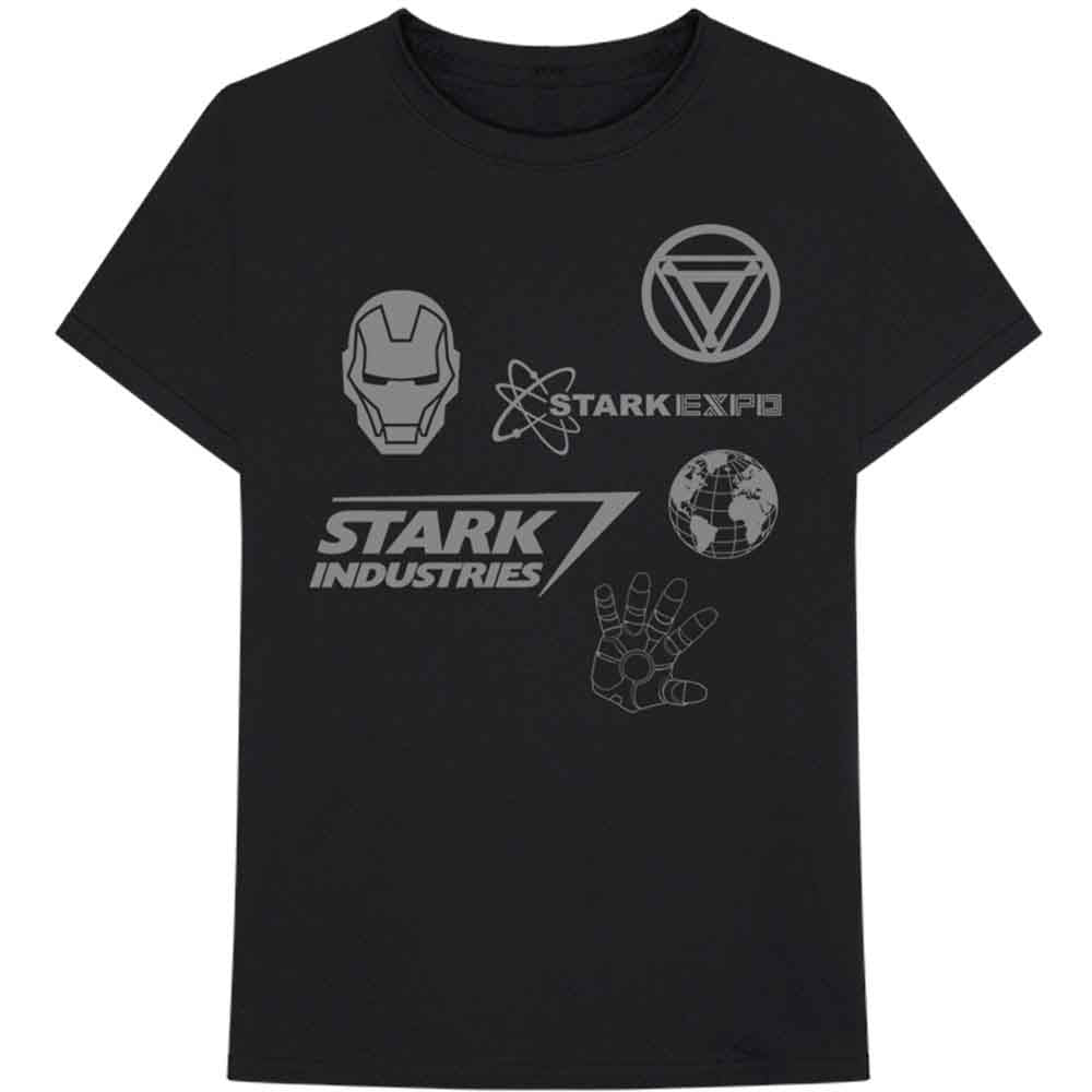 Marvel Comics Unisex T-Shirt Iron Man Stark Expo Black (M)