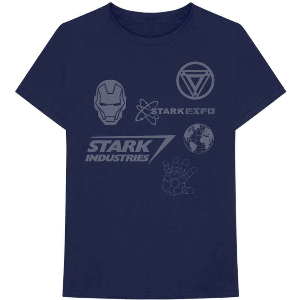 Marvel Comics Unisex T-Shirt Iron Man Stark Expo Blue (XL)