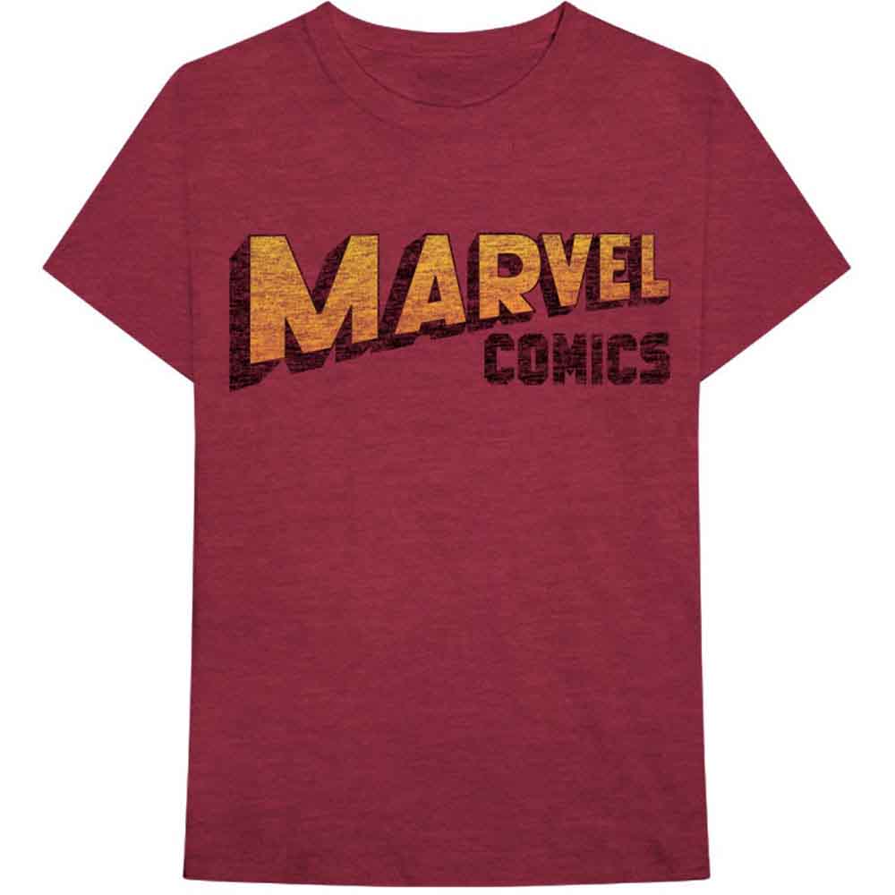 Marvel Comics Unisex T-Shirt Warped Logo Red (M)