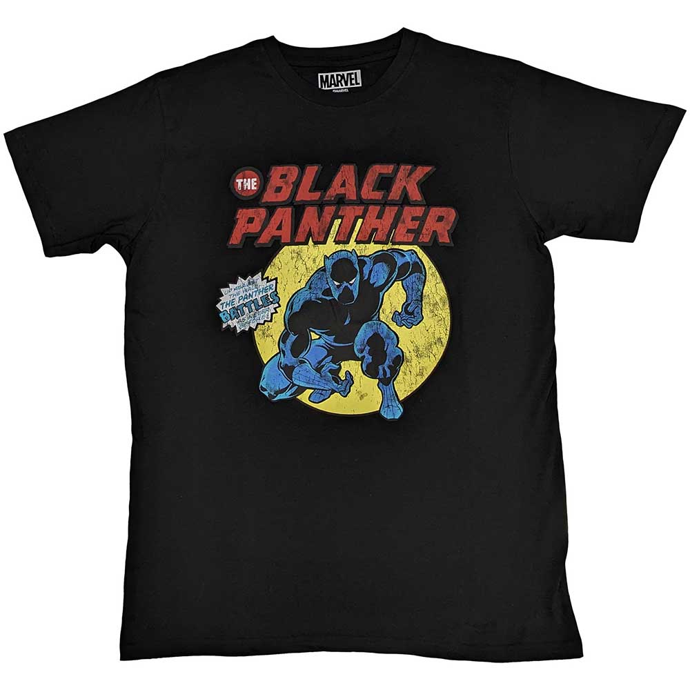 Marvel Comics Unisex T-Shirt Black Panther Retro Comic Black (M)