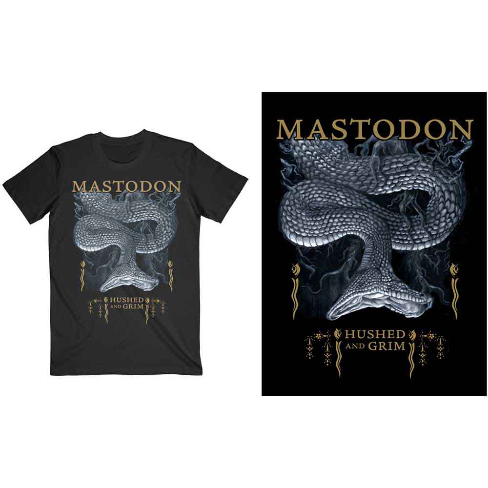 Mastodon Unisex T-Shirt Hushed Snake Black (XL)