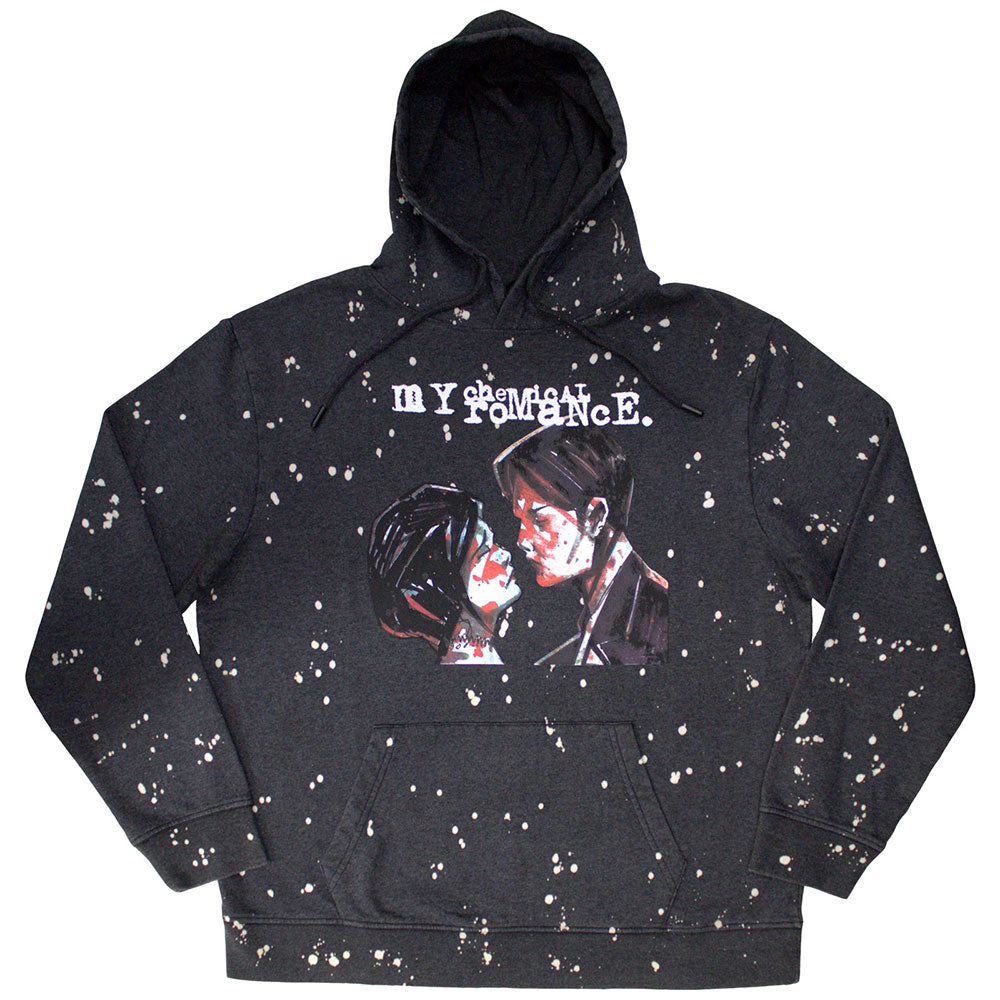 My Chemical Romance Unisex Dip Dye Pullover Hoodie Three Cheers (Wash) Black (L)