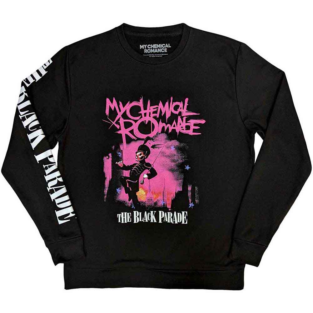My Chemical Romance Unisex Sweatshirt March (Sleeve Print) Black (L)