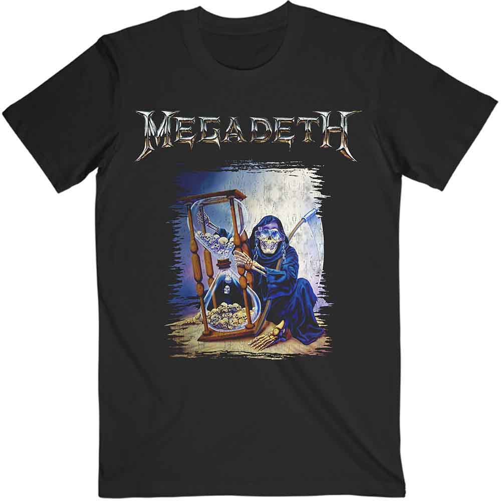 Megadeth Unisex T-Shirt Countdown Hourglass Black (L)
