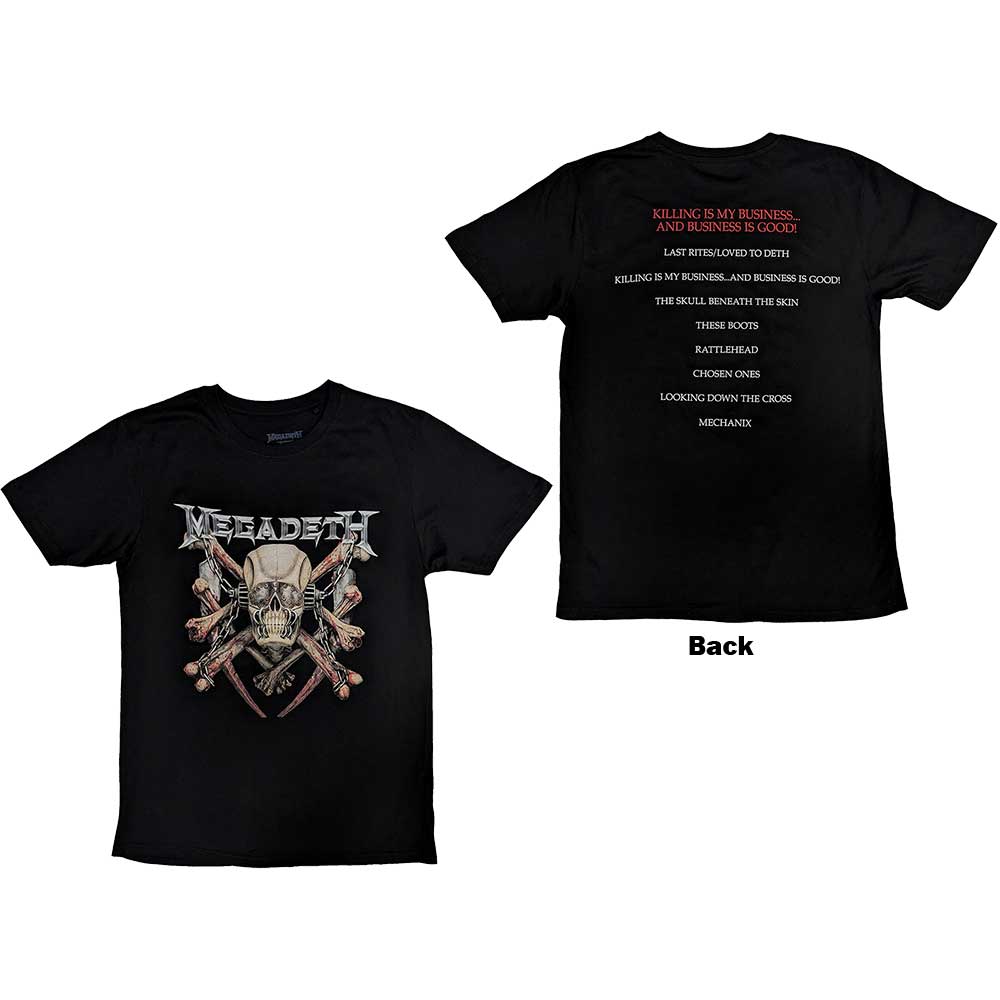 Megadeth Unisex T-Shirt Killing Biz (Back Print) Black (L)