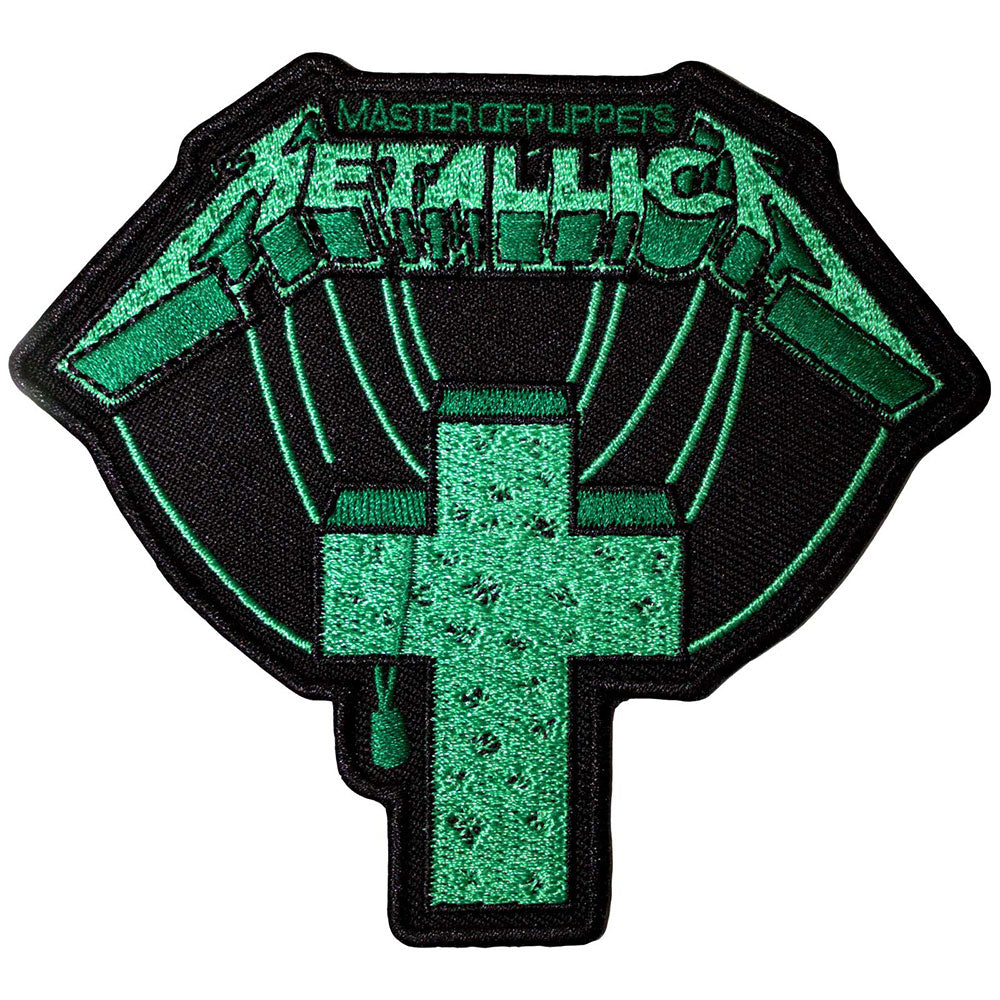 Metallica Woven Patch Master of Puppets Green Cross (Standard)