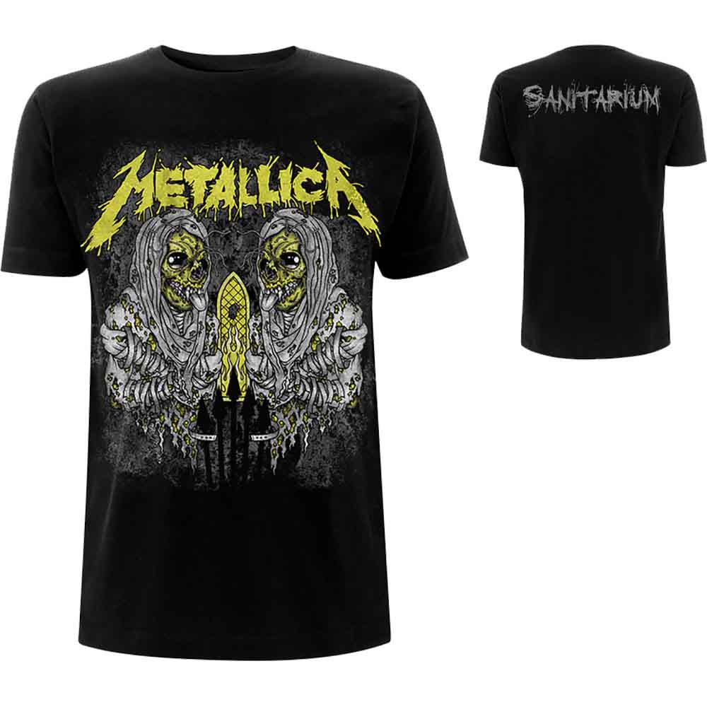 Metallica Unisex T-Shirt Sanitarium (Back Print) Black (S)