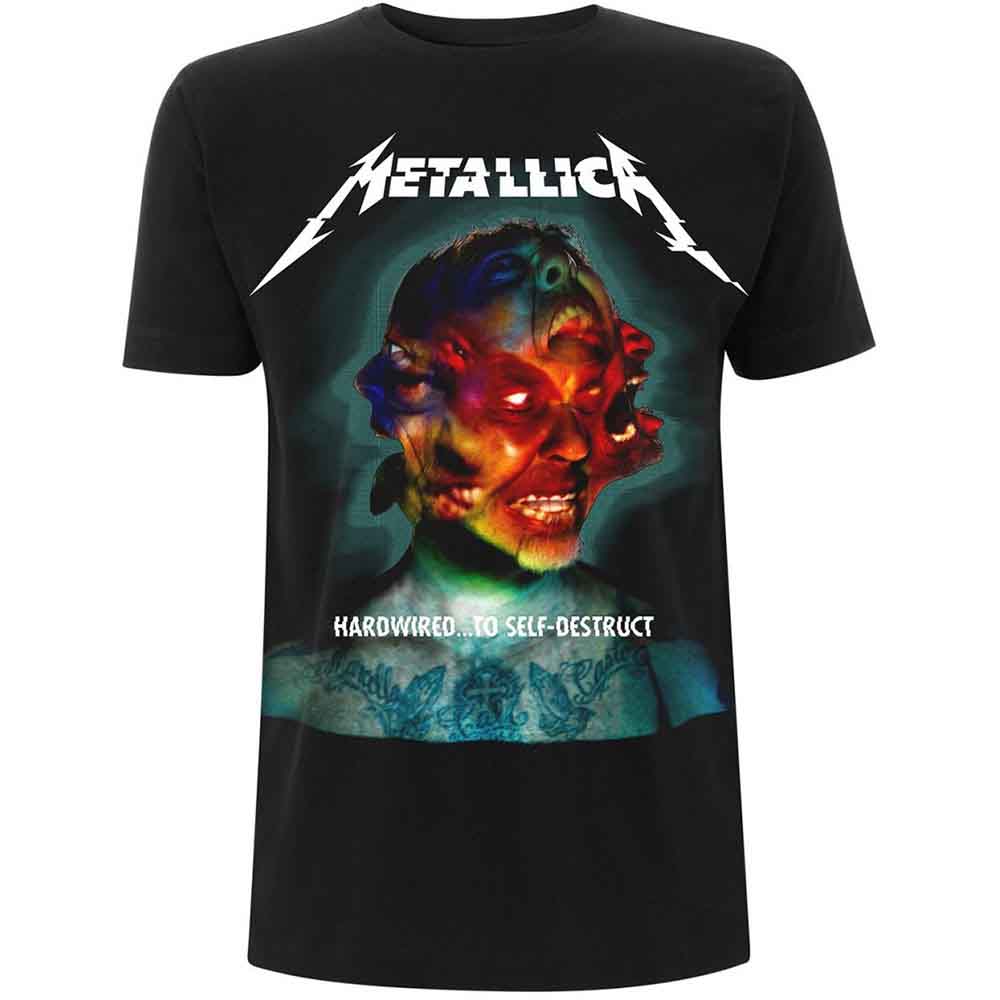 Metallica Unisex T-Shirt Hardwired Album Cover Black (XL)