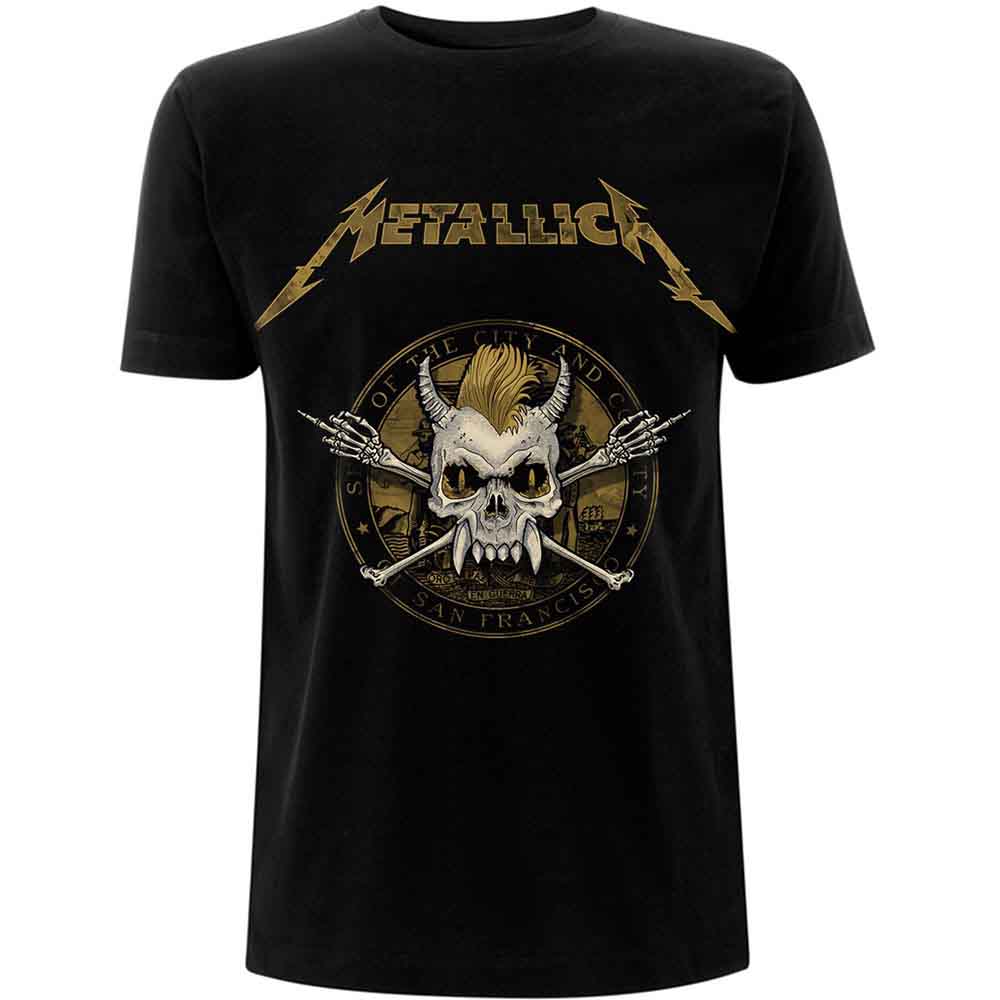 Metallica Unisex T-Shirt Scary Guy Seal Black (XXL)