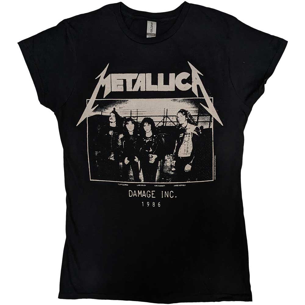 Metallica Ladies T-Shirt MOP Photo Damage Inc Tour Black (XL)