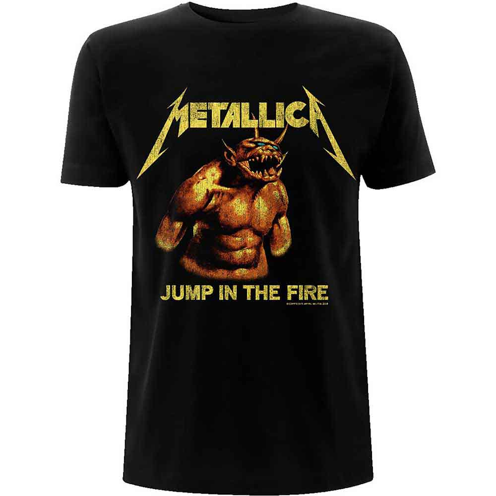 Metallica Unisex T-Shirt Jump In The Fire Vintage Black (M)