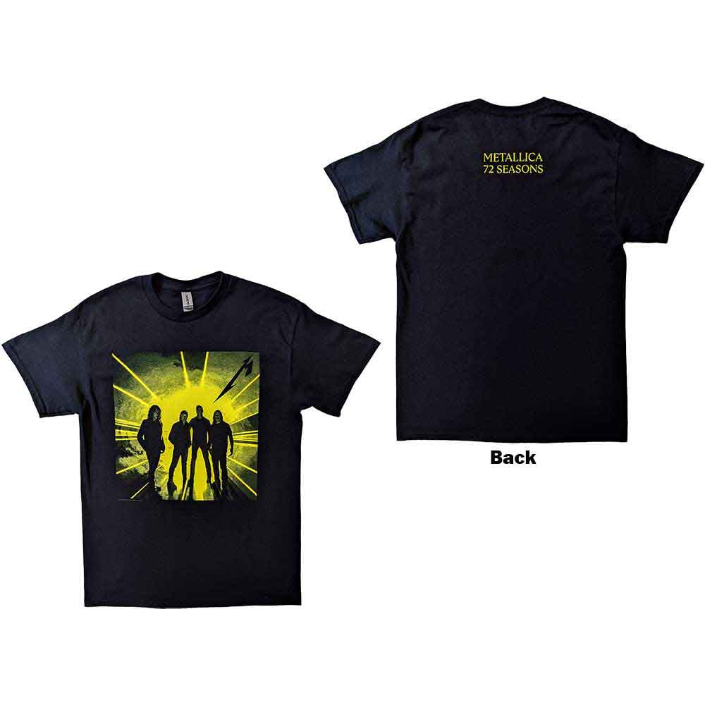 Metallica Unisex T-Shirt 72 Seasons Burnt Strobe (Back Print) Black (XL)