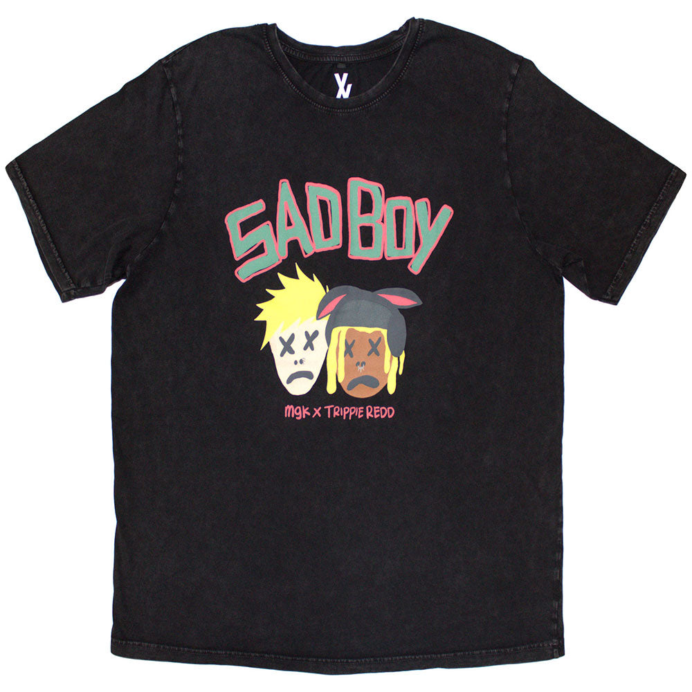 Machine Gun Kelly Unisex Stone Wash T-Shirt Sad Boy Black (M)