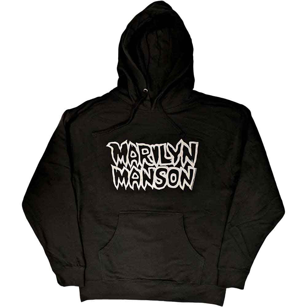 Marilyn Manson Unisex Pullover Hoodie Classic Logo Black (XXL)