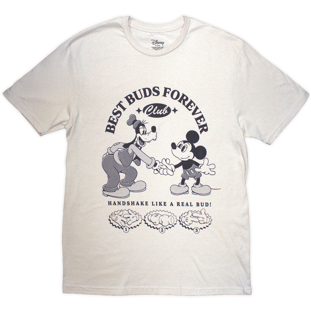 Disney Unisex T-Shirt: Mickey Mouse Best Buds Forever Club Natural (M)
