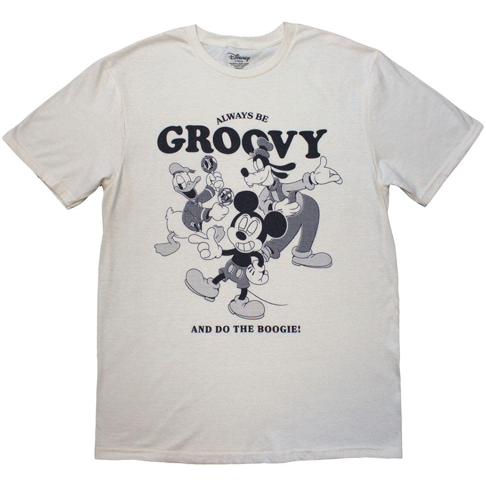 Disney Unisex T-Shirt Mickey Mouse Always Be Groovy Natural (S)