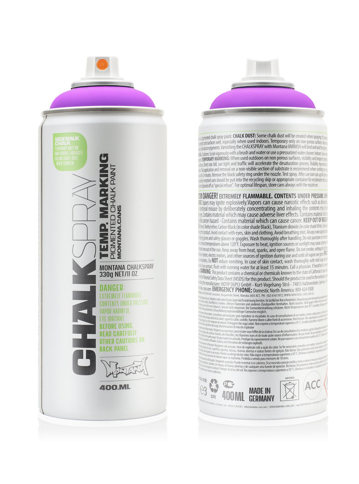 Montana CHALK 400ml Spray Paint Violet (CH4150)