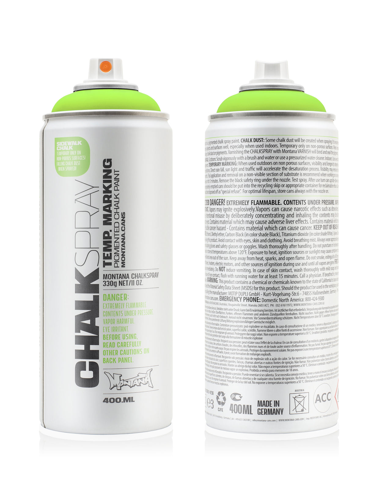 Montana CHALK 400ml Spray Paint Green (CH6050)