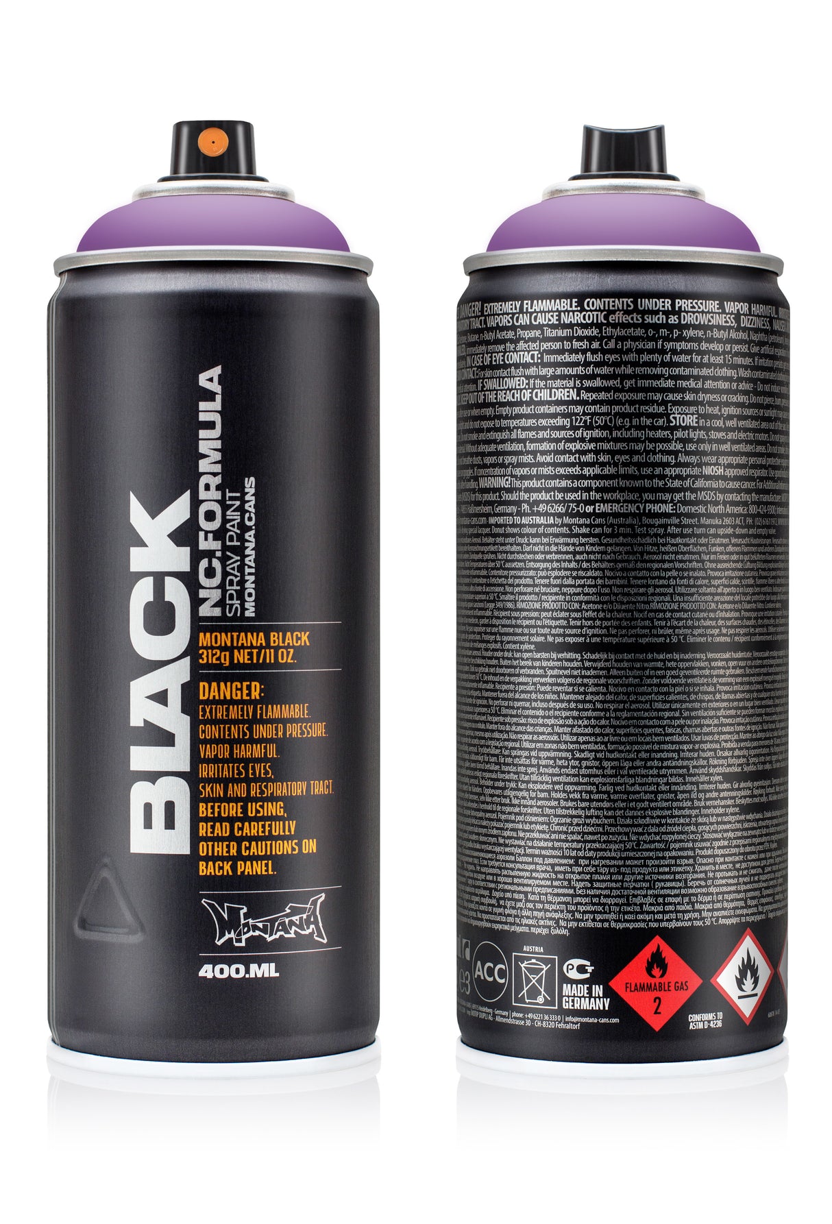 Montana BLACK 400ml Spray Paint Infra Violet (IN4500)