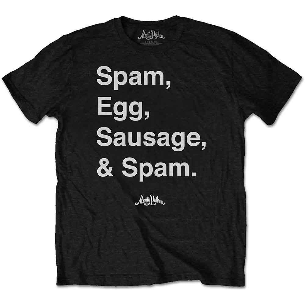 Monty Python Men's T-Shirt Spam Black (L)