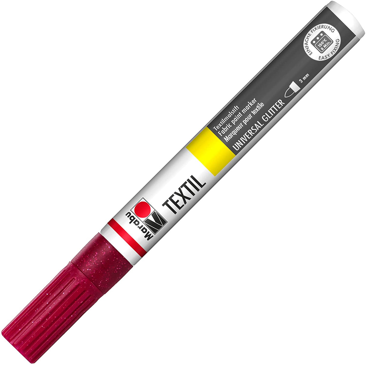 marabu textil painter glitter fabric marker pen red