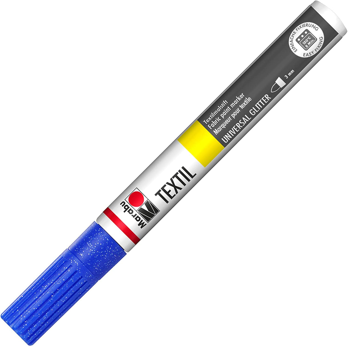 marabu textil painter glitter fabric marker pen blue