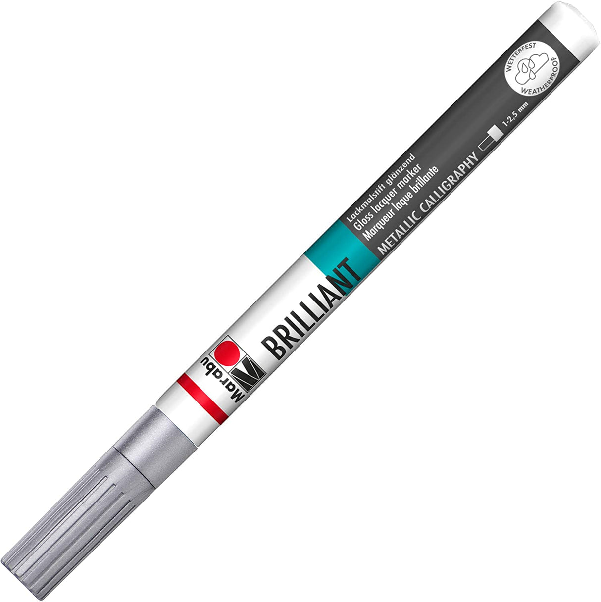 marabu brilliant painter marker pen silver