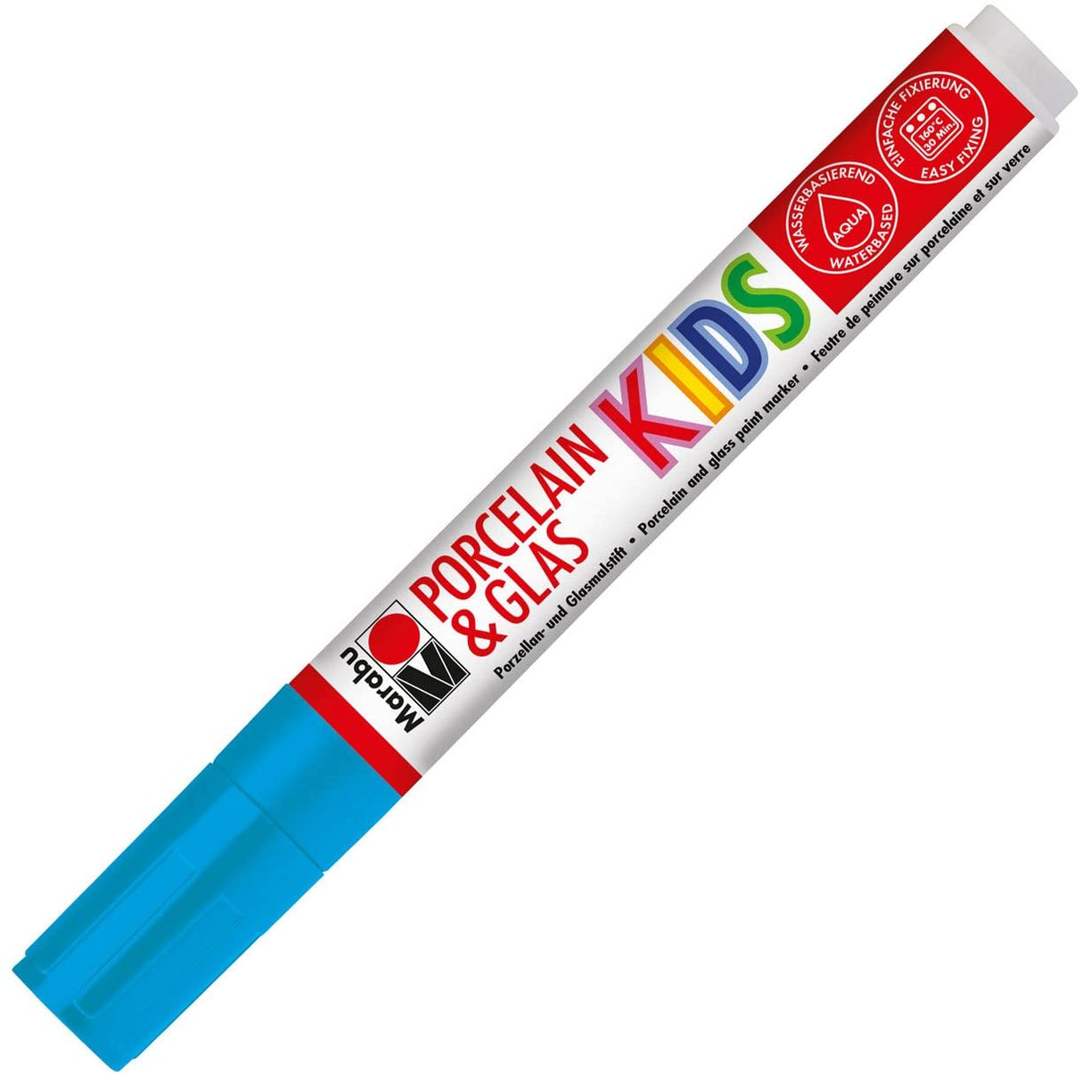 marabu porcelain & glass painter kids marker light blue