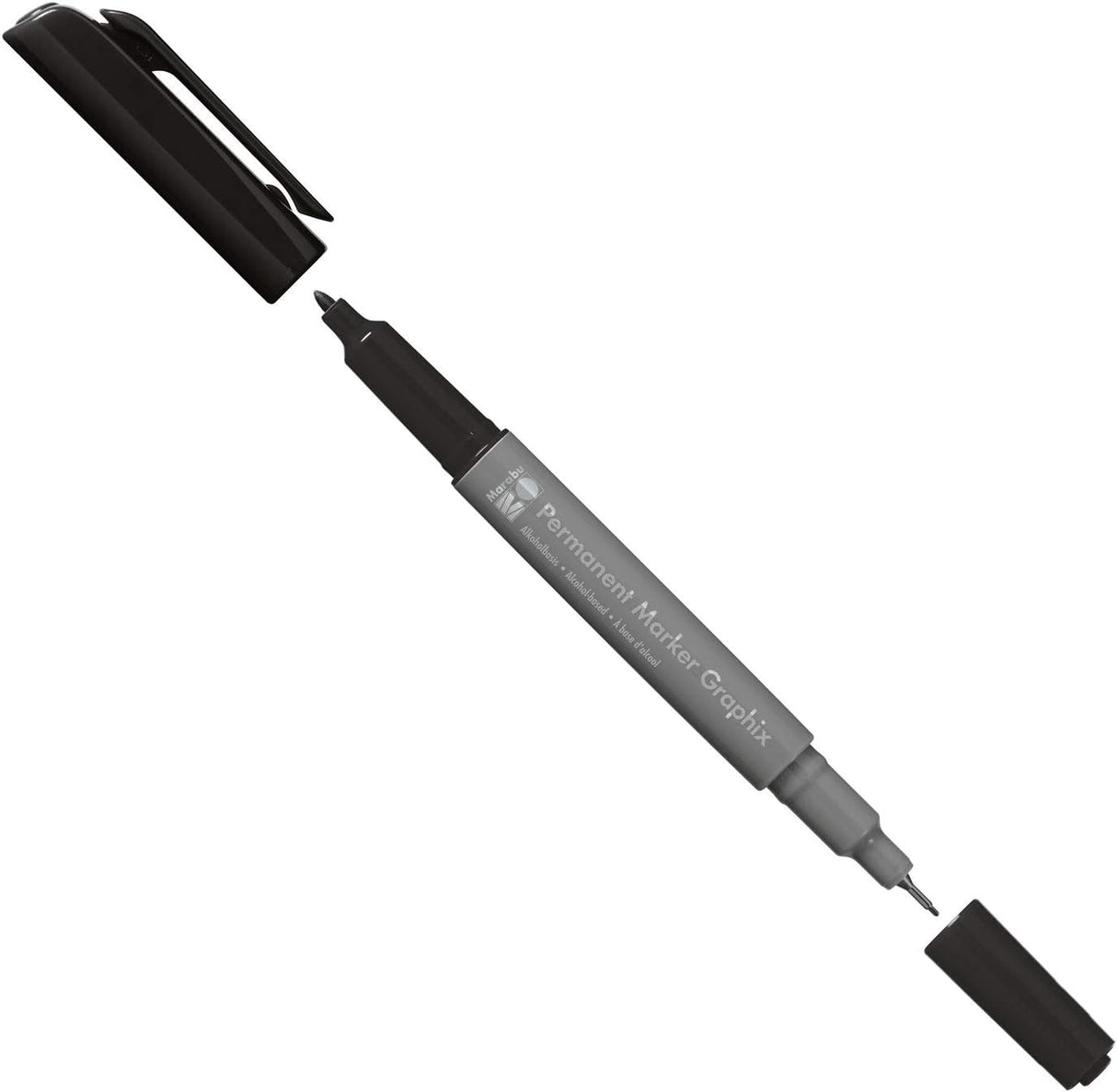 marabu graphix dual tip permanent pen black