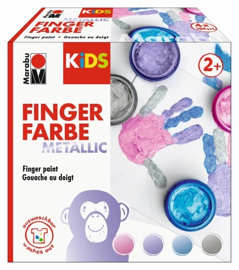 Marabu KIDS Finger Paint Set Metallic