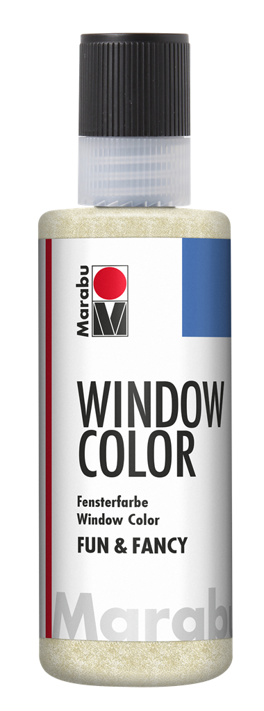 marabu window colour fun & fancy - 80ml glitter gold