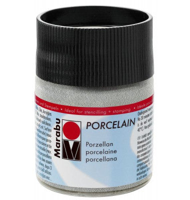 marabu porcelain paint metallic silver