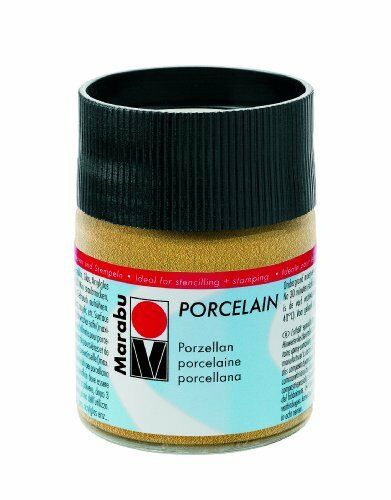 marabu porcelain paint metallic gold