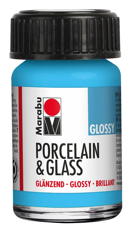 marabu porcelain & glass paint glossy light blue