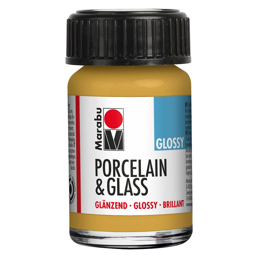marabu porcelain & glass paint glossy metallic gold