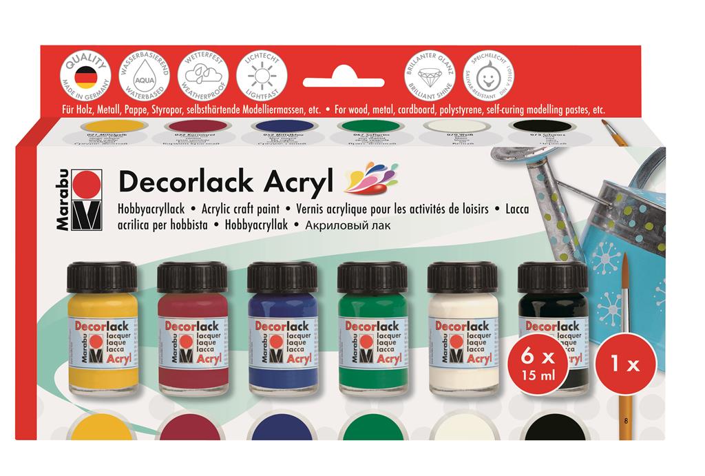 marabu decorlack acrylic paint starter set
