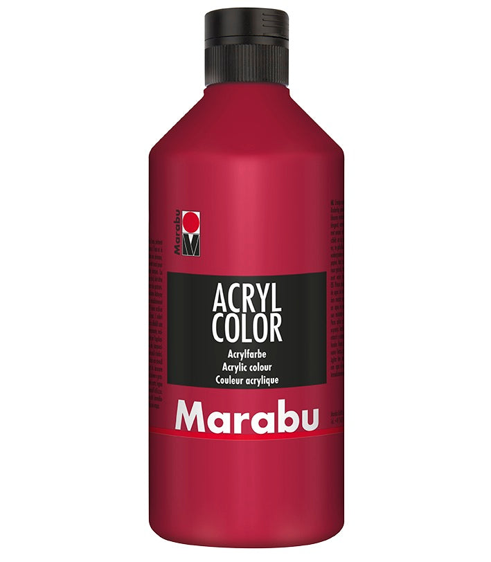 Marabu Acryl Color Acrylic Paint 500ml Carmine Red