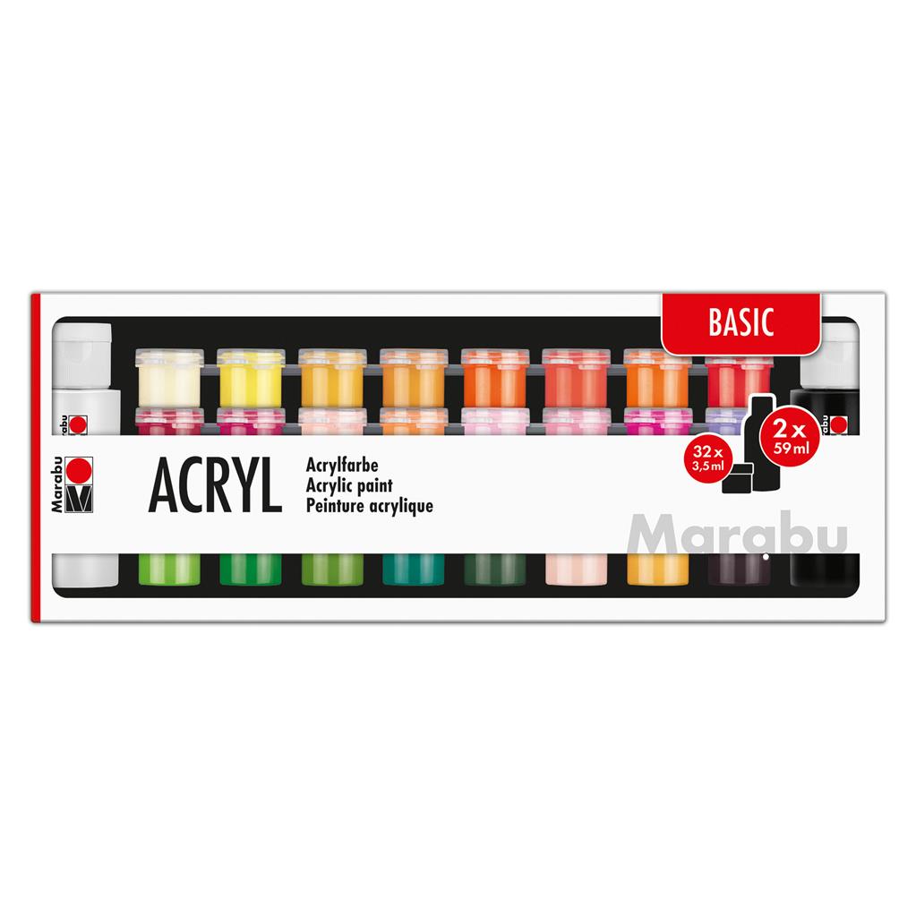 marabu acrylic paint set basic