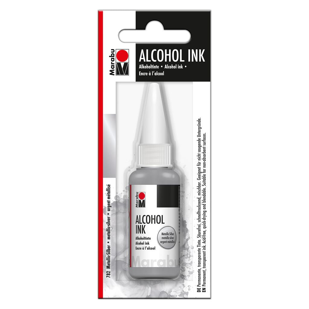 marabu alcohol ink metallic silver