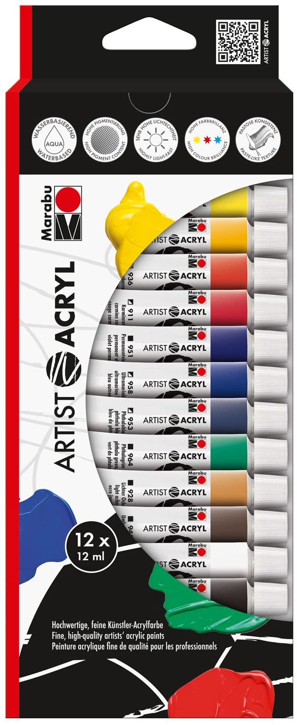 marabu artist acryl acrylic paint set