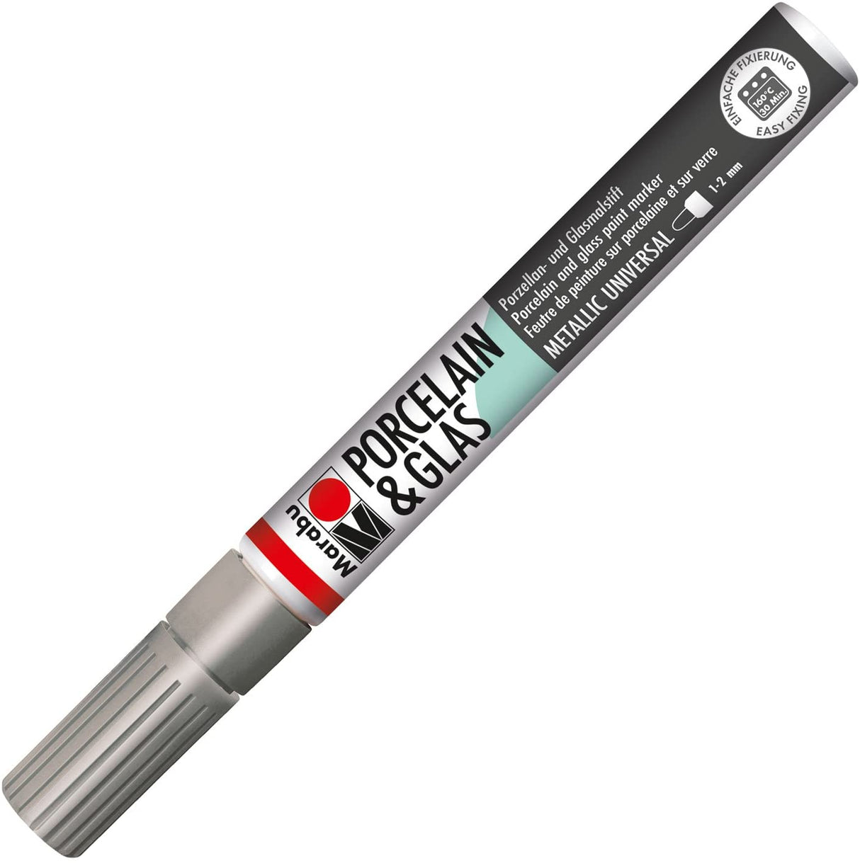 marabu porcelain glas painter marker pen silver
