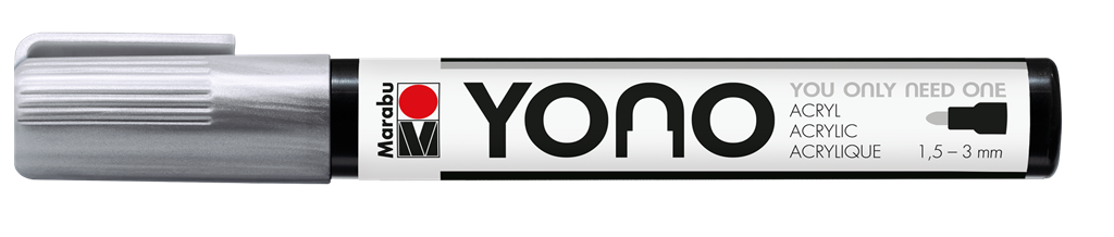 marabu yono marker pen bullet silver